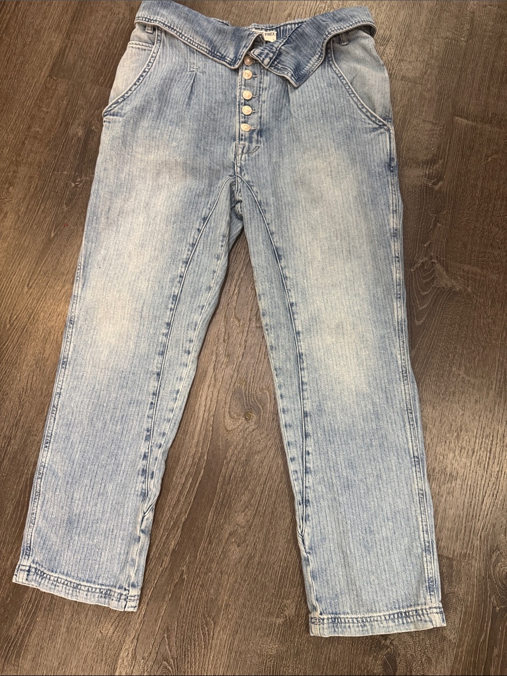 We The Free fold over Harem Jean Light Wash